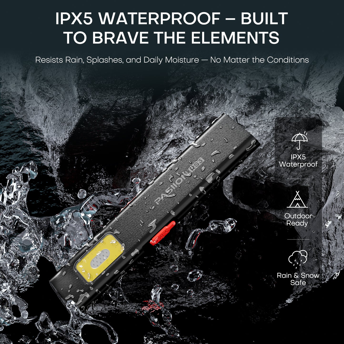 Flat EDC Flashlight Rechargeable,Small Pocket Flash Light with 500 Lumens, Magnetic & Clip Design, Dual Light Sources, Mini USB-C LED Flashlight, IPX5 Waterproof for Home, Camping and Emergencies