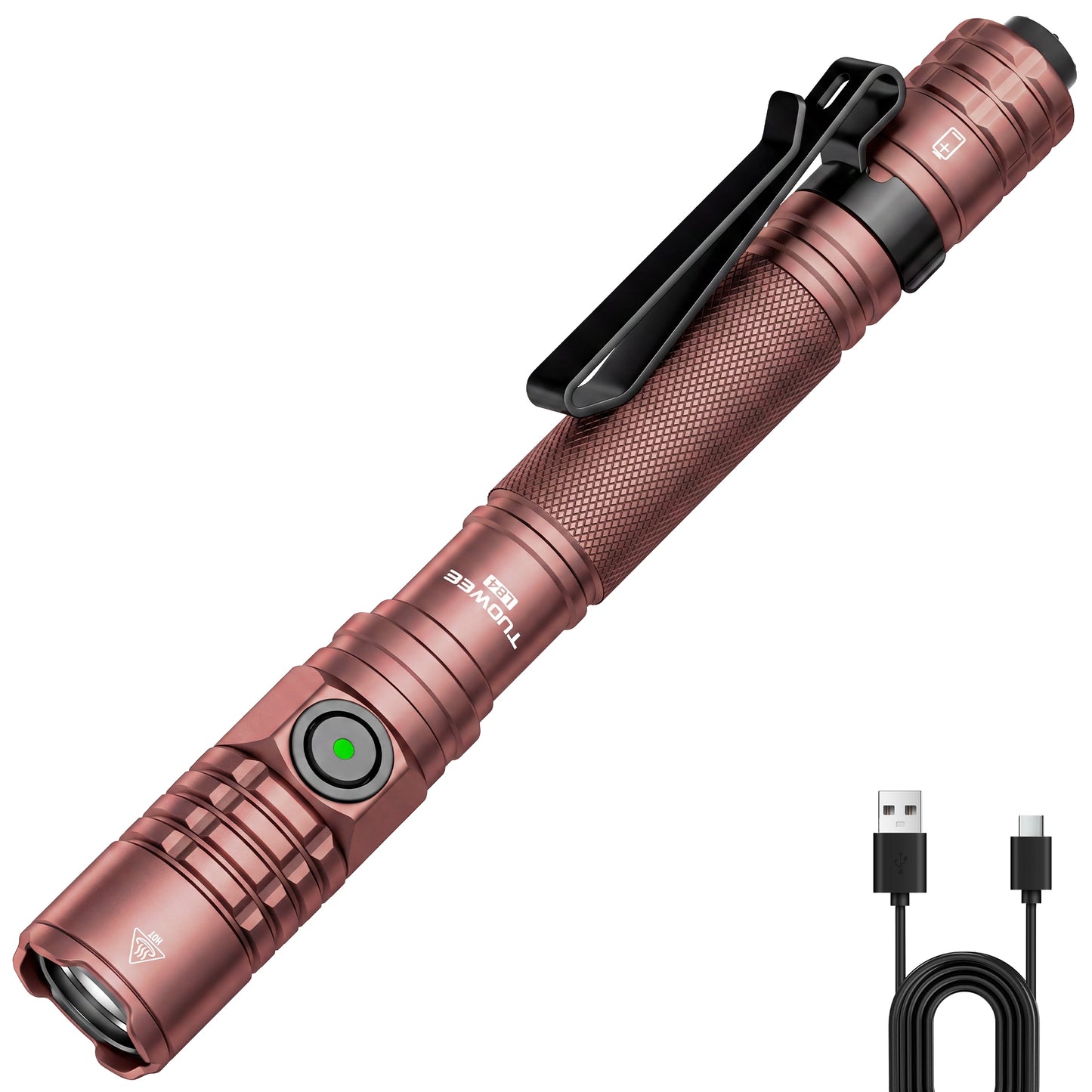 TUOWEE 1500LM Rechargeable Pen Flashlight – Dual Switch